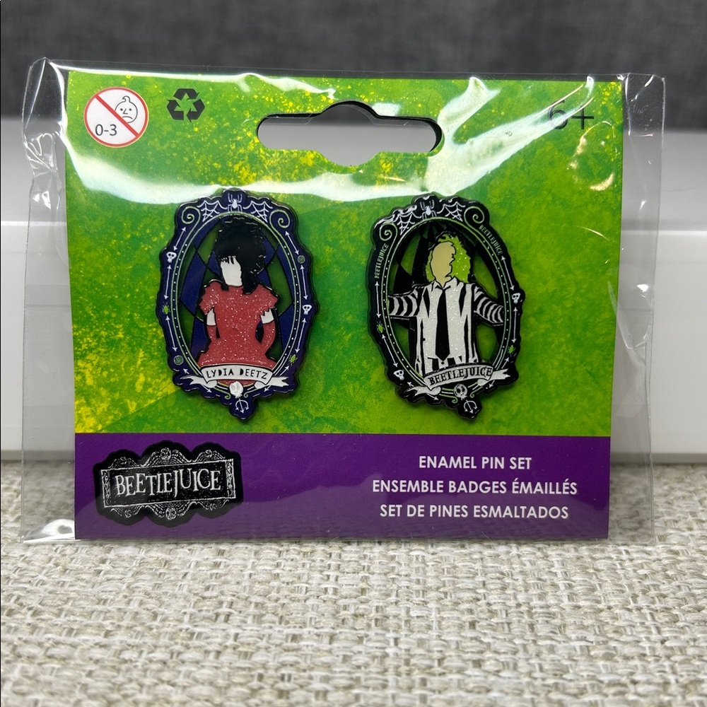 Beetlejuice Enamel Pin Set